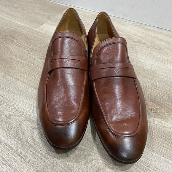 Massimo Matteo Firenze Patina Men’s Penny Driver Loafers - Picture 3 of 14